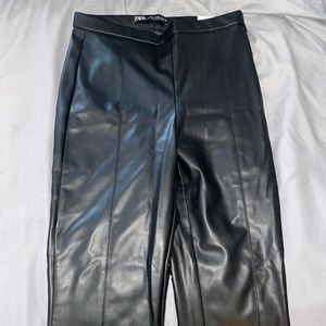 Zara faux leather leggings